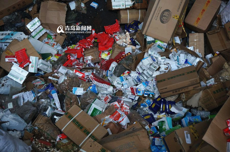 青岛今焚毁34吨药品 过期药可回收